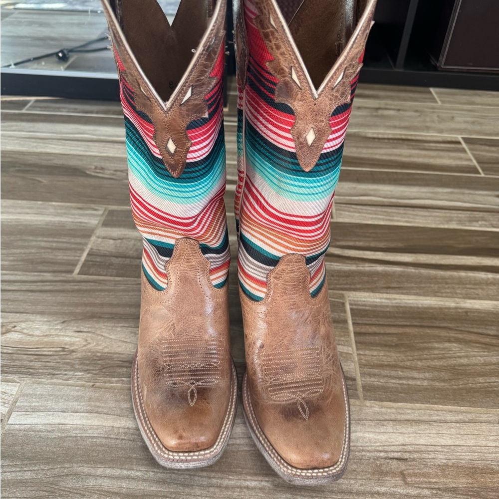 Ariat Multicolor Striped Heeled Boots